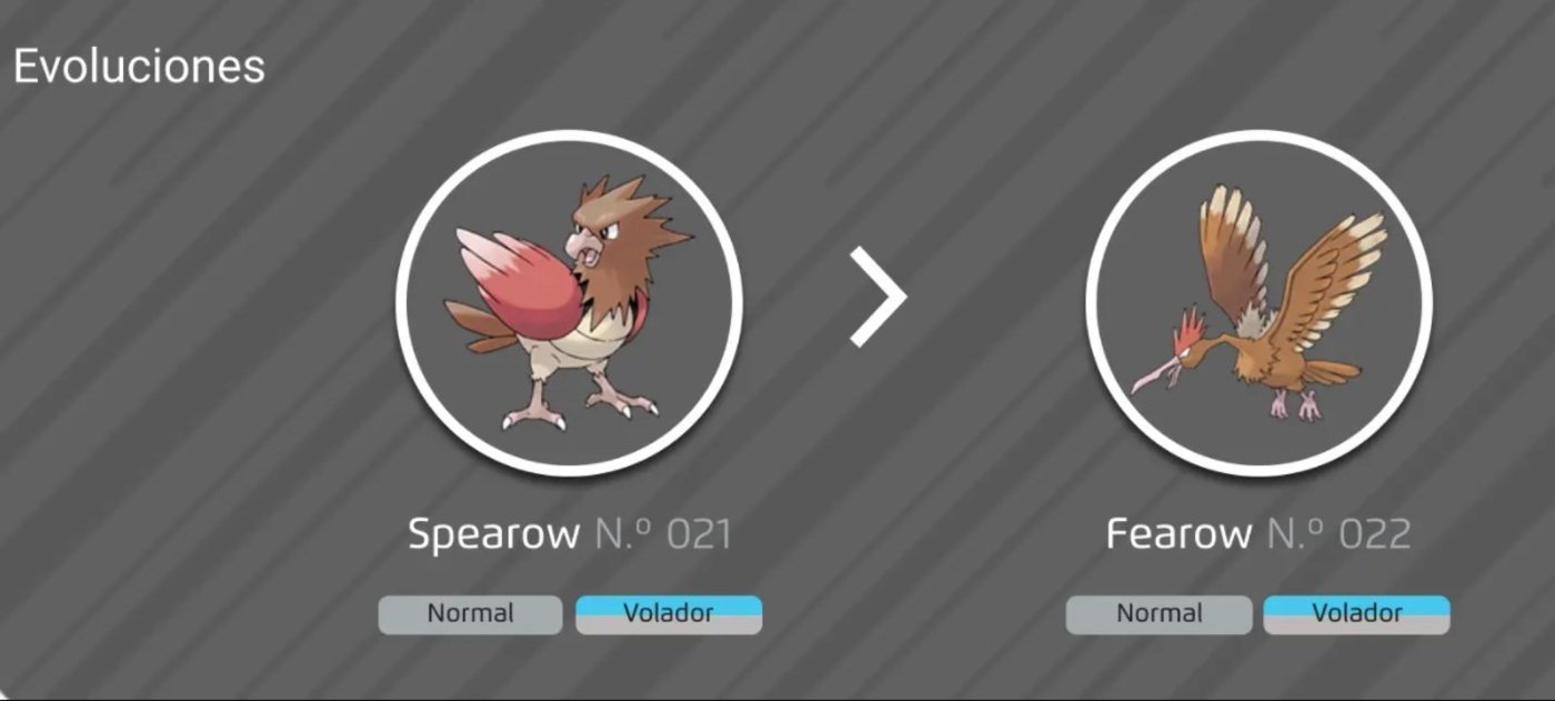 evolucion spearow fearow pokemon go