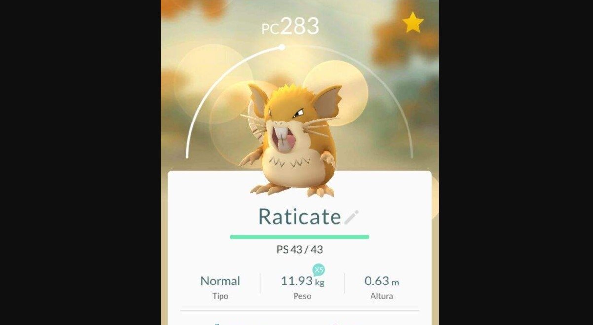 estadisticas raticate pokemon go