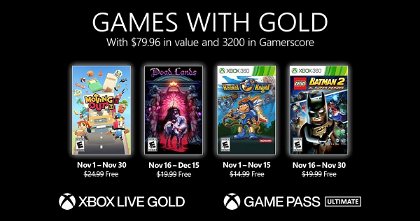 Anunciados los Games with Gold de noviembre de 2021