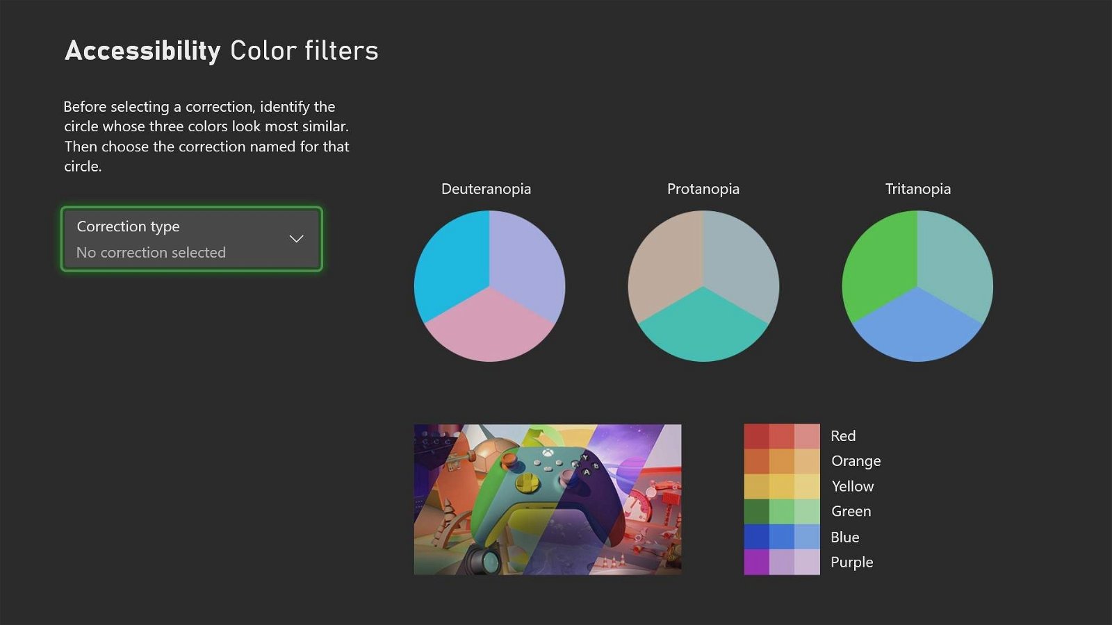 Nuevos filtros de color del sistema de Xbox