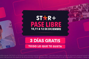 Star+ puede disfrutarse gratuitamente solo este fin de semana Star+ puede disfrutarse gratuitamente solo este fin de semana