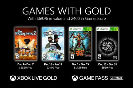 Anunciados los Games with Gold de diciembre de 2021 Anunciados los Games with Gold de diciembre de 2021