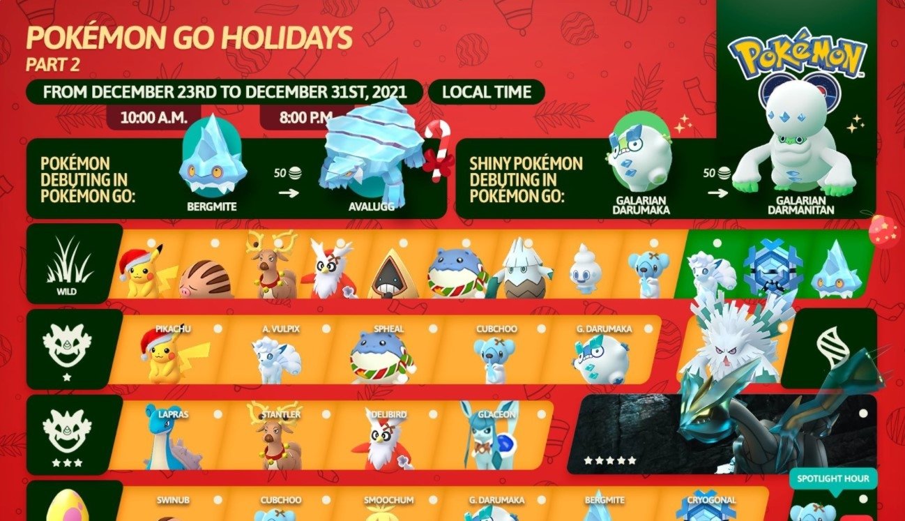 calendario debut bergmite pokemon go