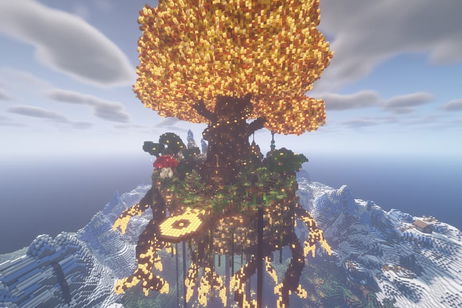 Un jugador de Minecraft invierte 100 horas en crear este impresionante Yggdrasil Un jugador de Minecraft invierte 100 horas en crear este impresionante Yggdrasil