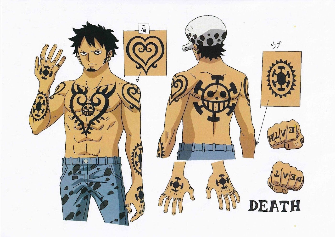 Este es el significado de los tatuajes de Trafalgar Law en One Piece