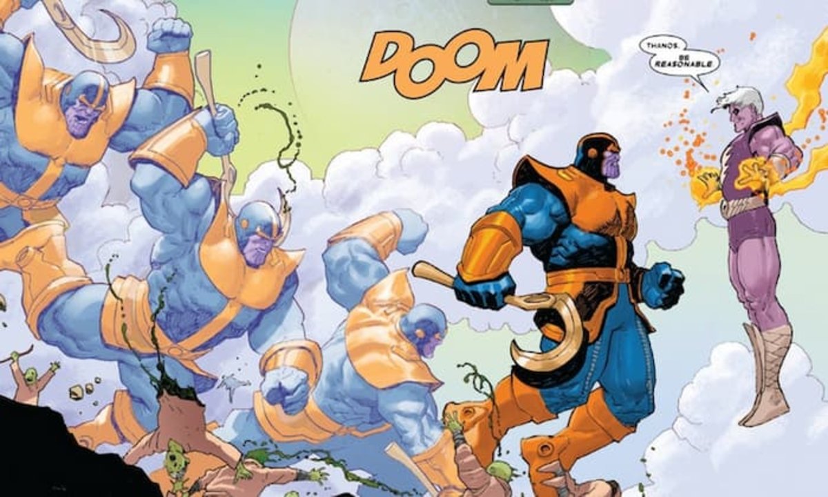 Thanos, enfrentándose a su más grande némesis, Magus
