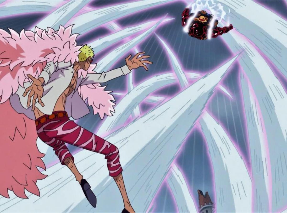 one piece fruta del diablo luffy doflamingo