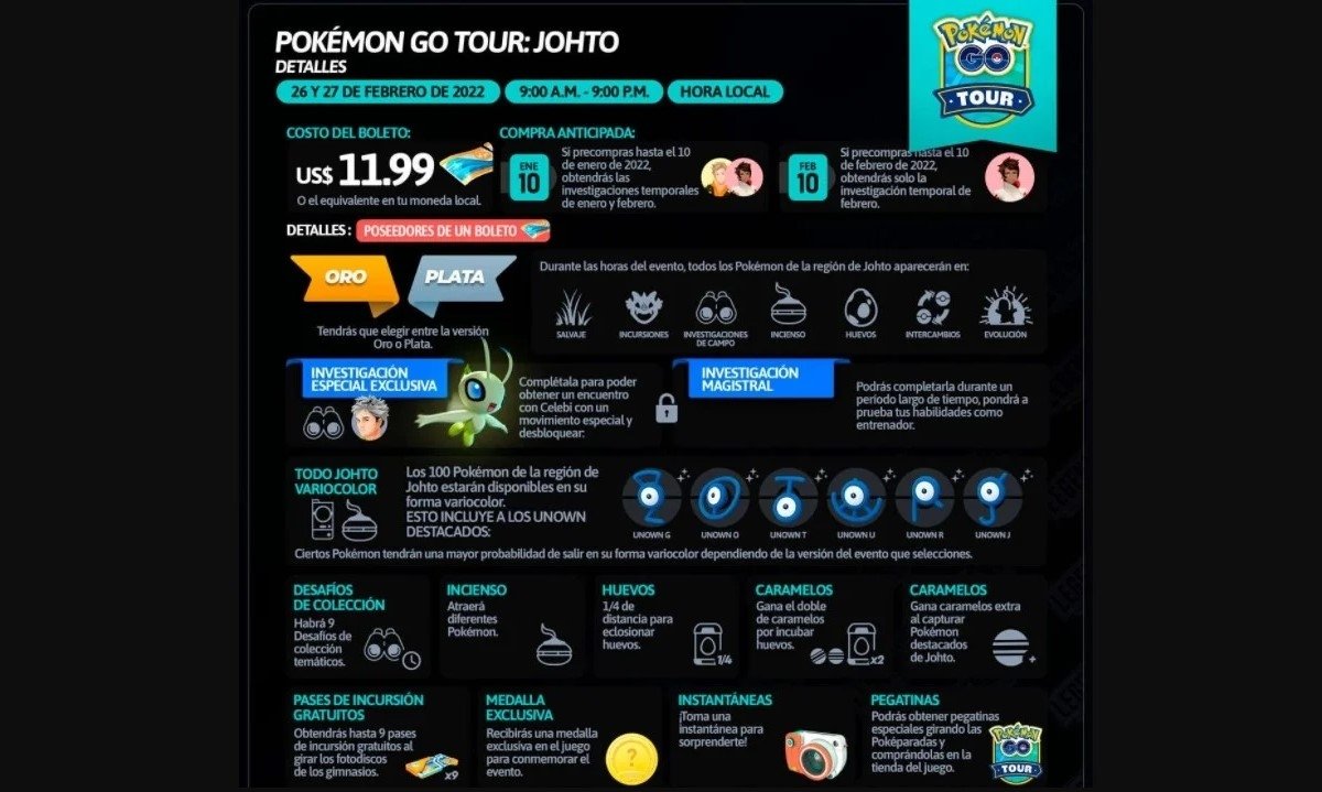 GO Tour de Johto Pokémon GO