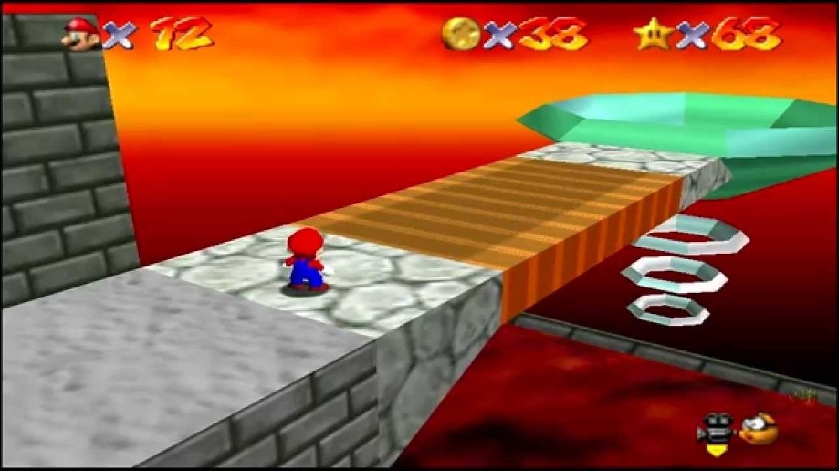 Nivel Bowser in the Fire Sea de Super Mario 64
