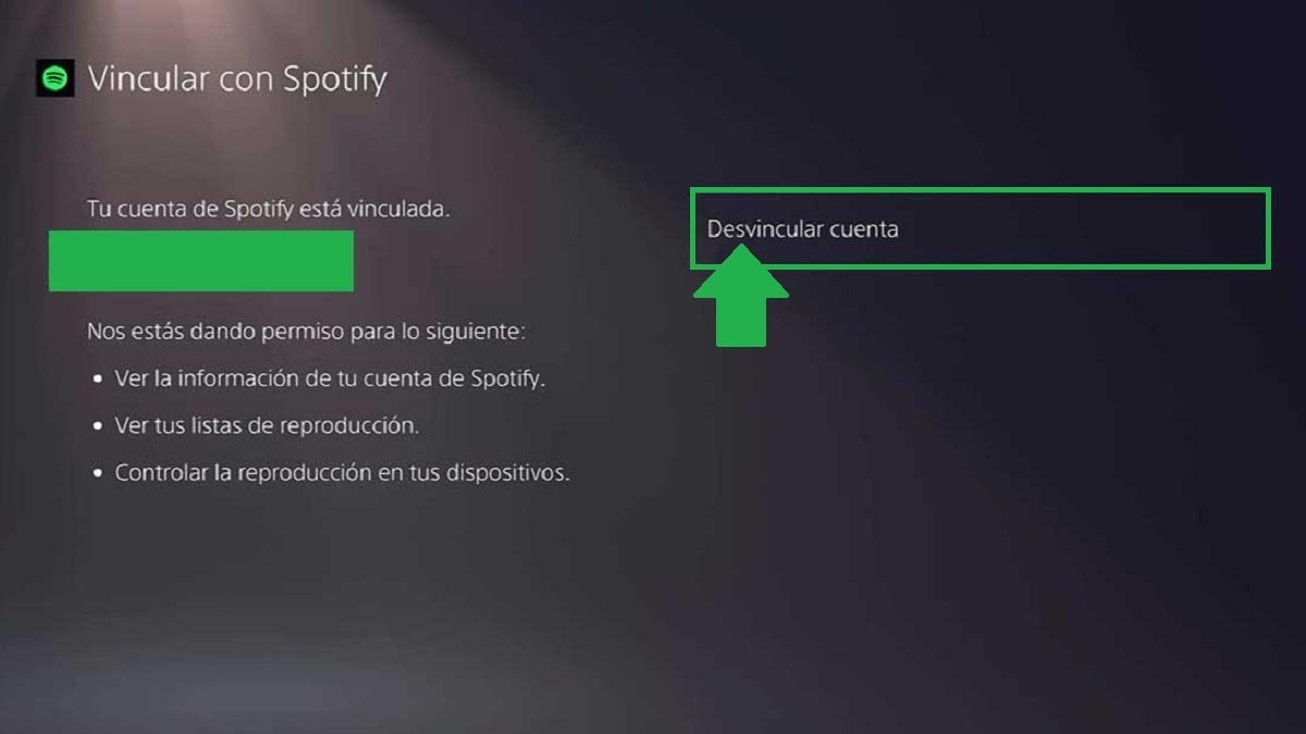 Cómo desvincular Spotify en PS5