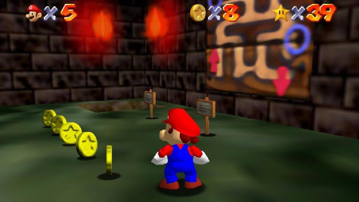 Nivel Hazy Mazy Cave de Super Mario 64