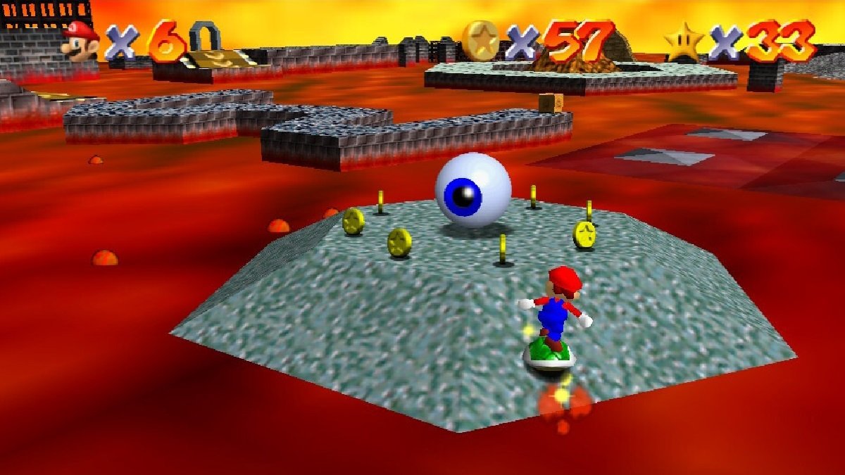 Nivel Lethal Lava Land de Super Mario 64