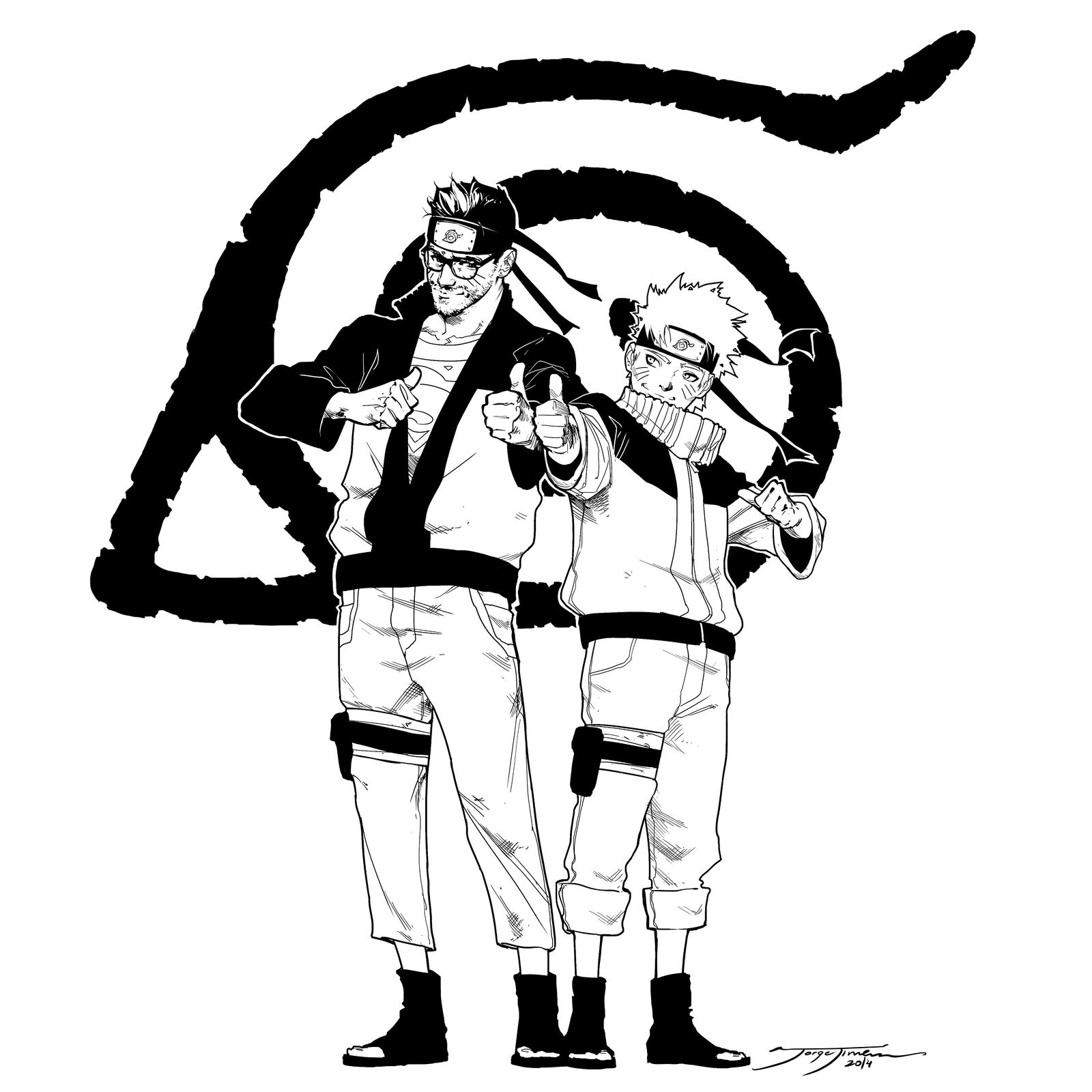 naruto batman fan art