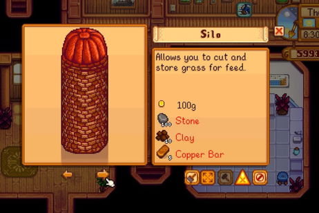 Cuándo es mejor fabricar el Silo en Stardew Valley