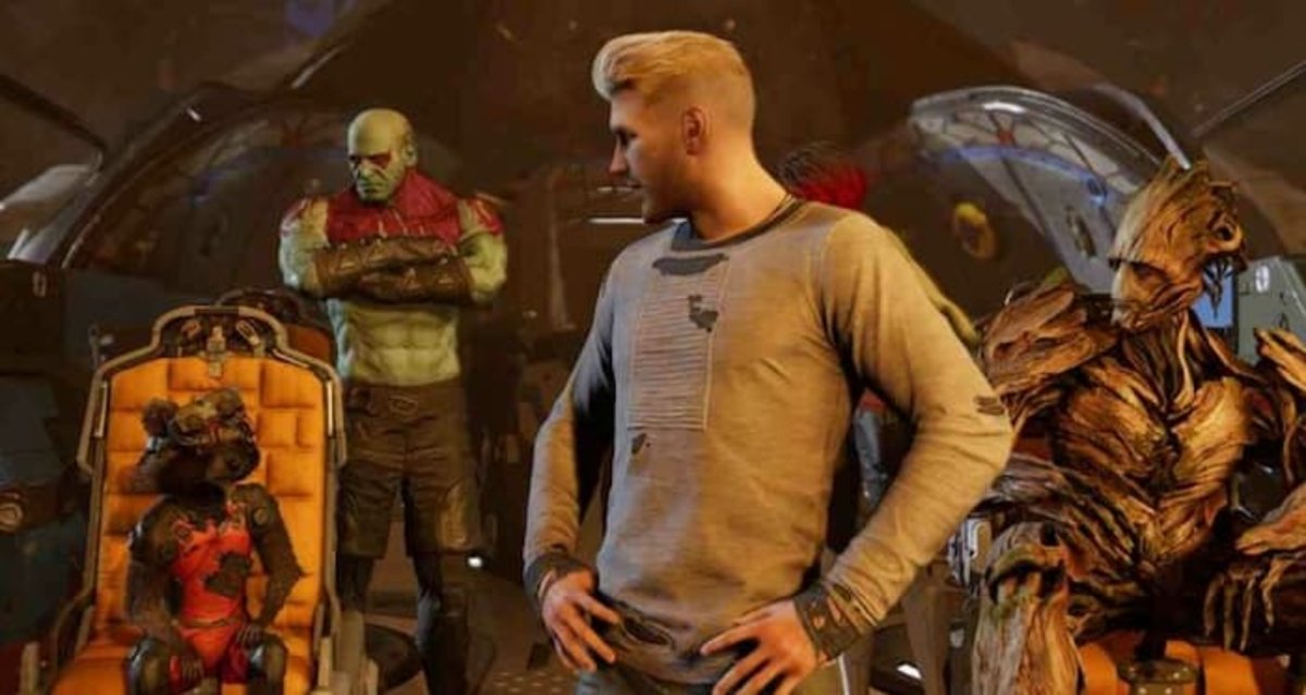 The members of the Guardians of the Galaxy in the video game