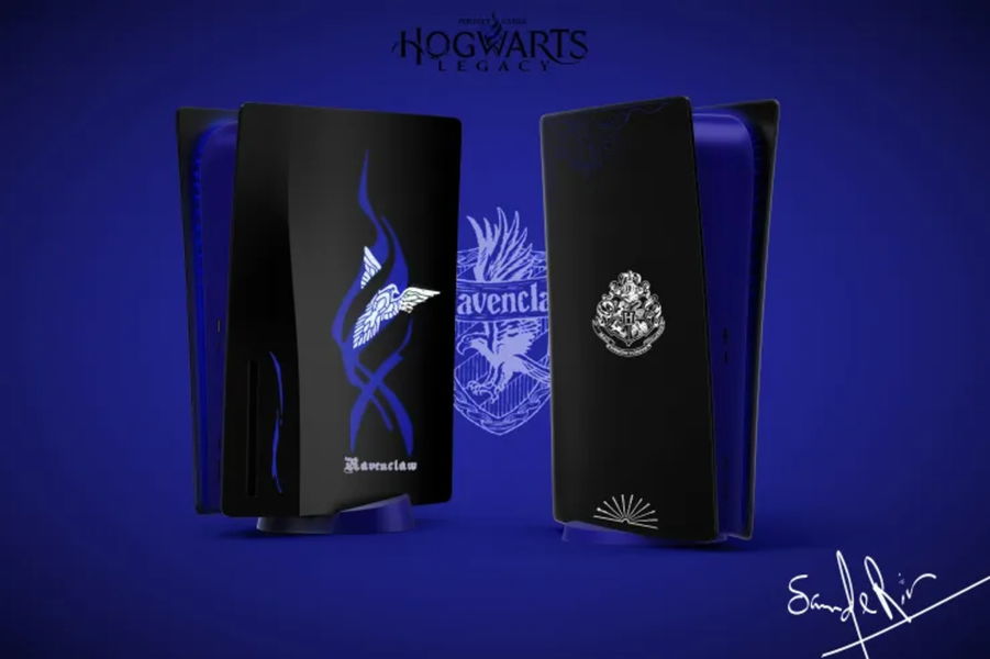 Un seguidor de Hogwarts Legacy hace una PS5 personalizada con las casas de la saga que vas a querer tener