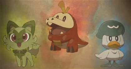 Esta ilustración une a los Pokémon Litten y Sprigatito del modo más adorable posible