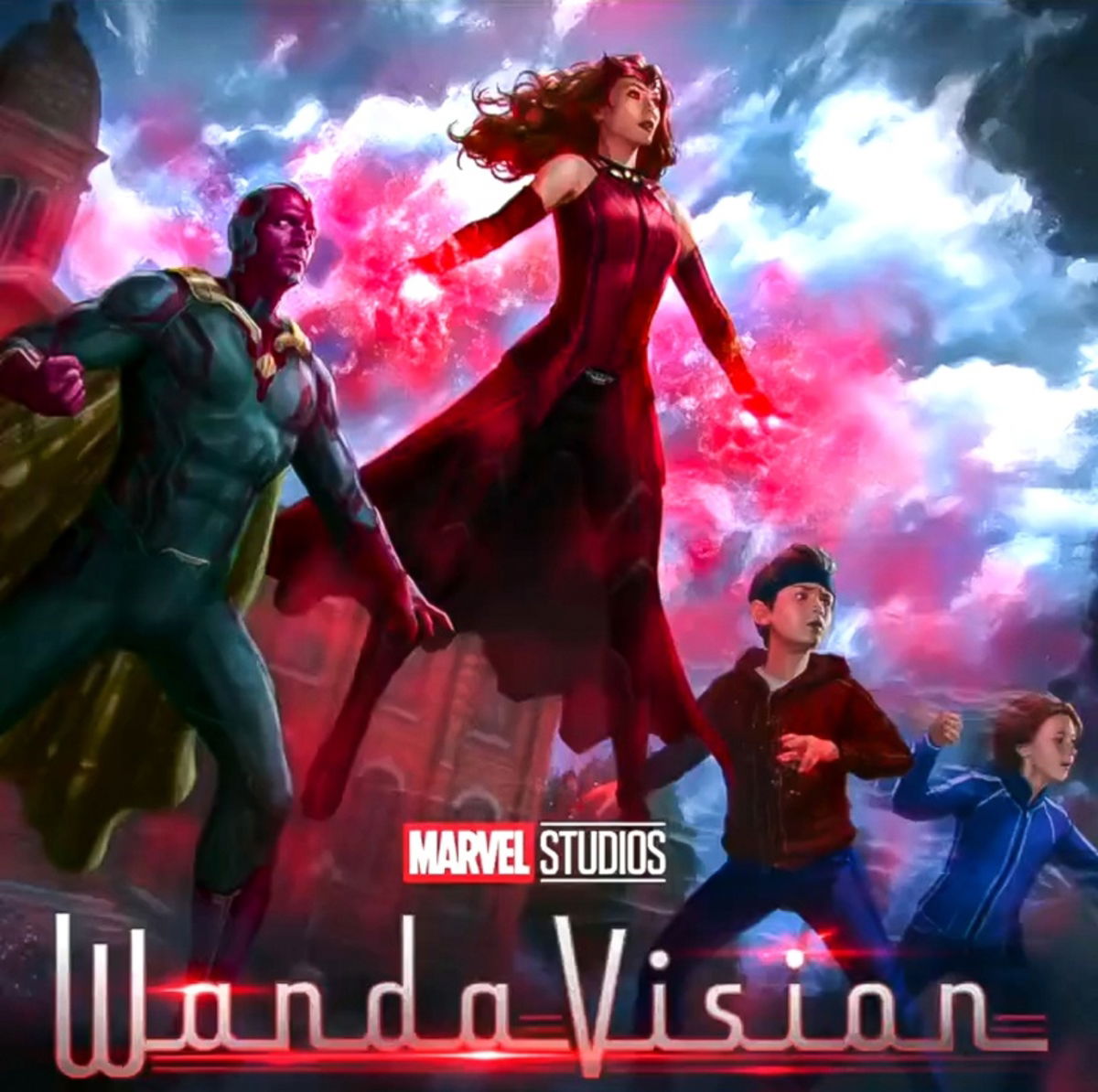 Este fan art muestra una épica lucha entre Wanda y Vision contra Spider