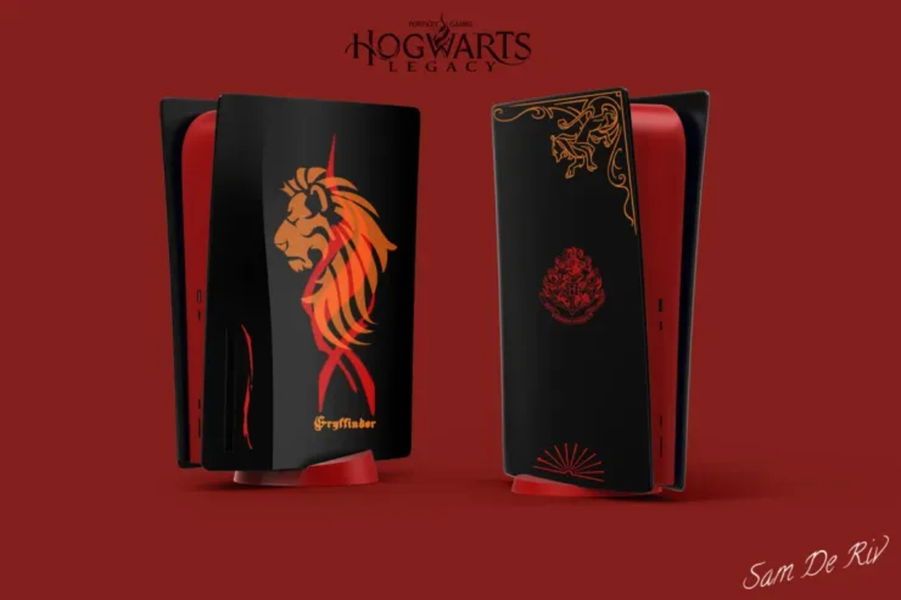 Un seguidor de Hogwarts Legacy hace una PS5 personalizada con las casas de la saga que vas a querer tener