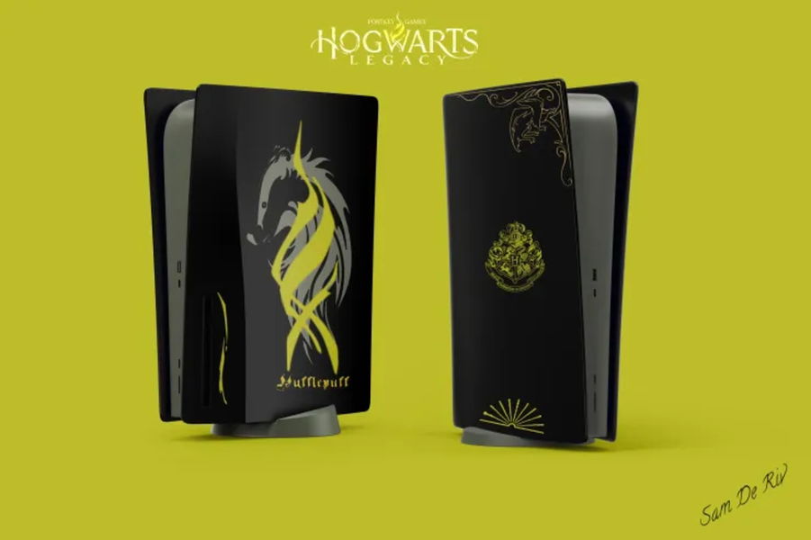 Un seguidor de Hogwarts Legacy hace una PS5 personalizada con las casas de la saga que vas a querer tener