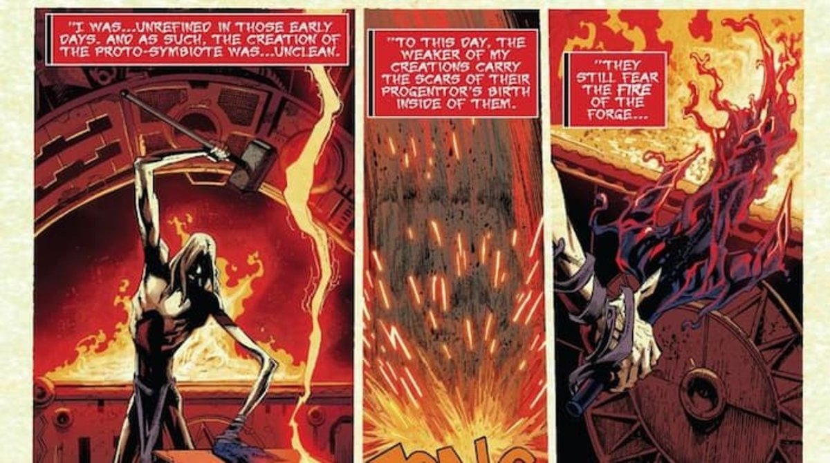 La raza de Venom fue creada por Knull mientras intentaba forjar su espada All-Black o Necrosword