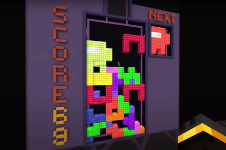Un jugador crea un tetris gigante en Minecraft Un jugador crea un tetris gigante en Minecraft