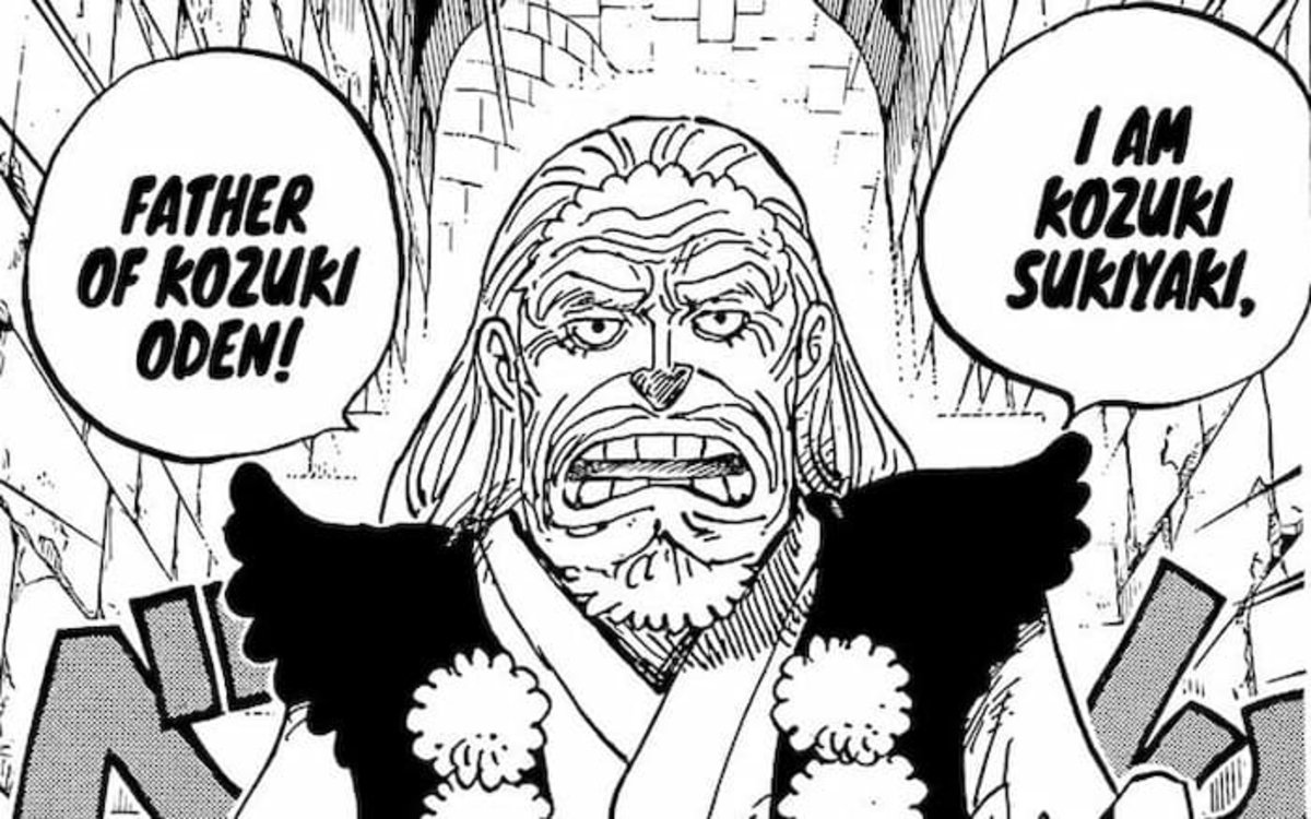 In chapter 1053 of the One Piece manga, Hitetsu reveals that he is Sukiyaki Kozuki.