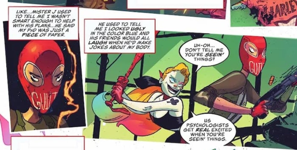 Harley Quinn revela el trágico secreto que ocultaba sobre su traje clásico y las burlas del Joker