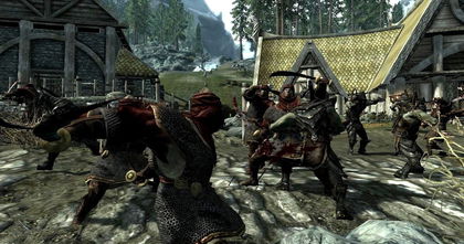 Este es uno de los mejores disparos de arco que verás en Skyrim Este es uno de los mejores disparos de arco que verás en Skyrim