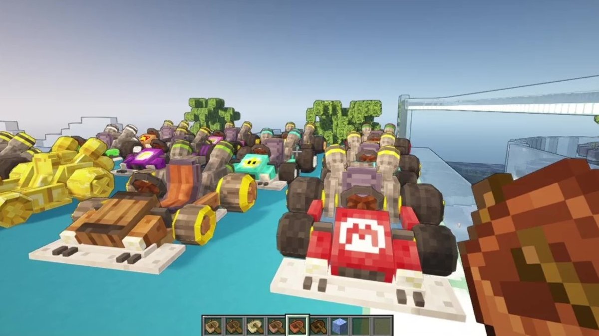 Consigue jugar a Mario Kart en Minecraft de la mejor manera posible