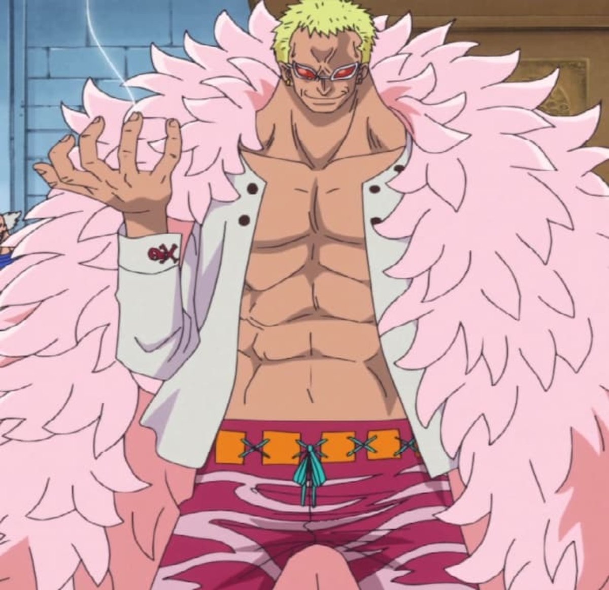 Doflamingo was the most powerful villain in the Dressrosa arc, however that changed when he met Kaido