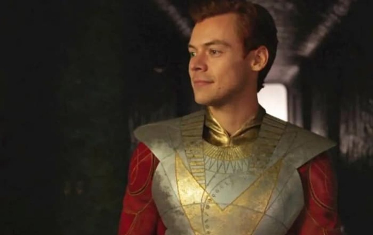 Harry Styles debuted in the post-credits scene of The Eternals as Eros, Thanos' brother.