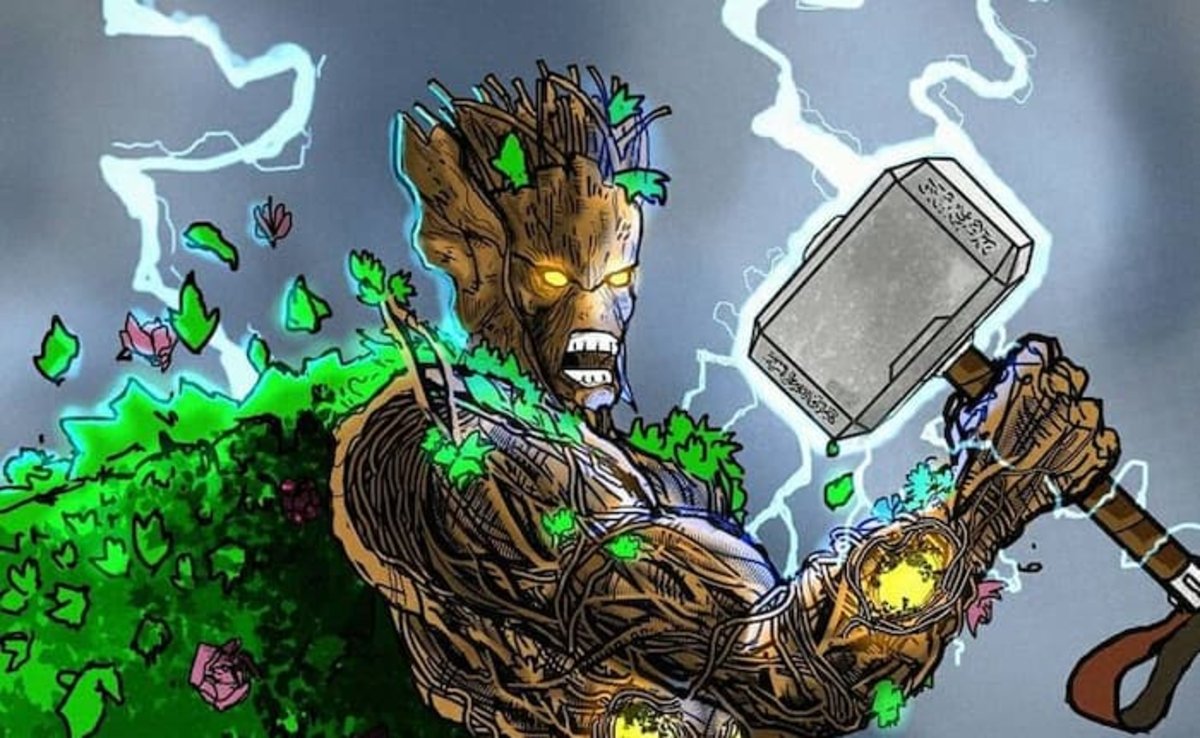 Groot ha sido digno de levantar el Mjolnir de Thor