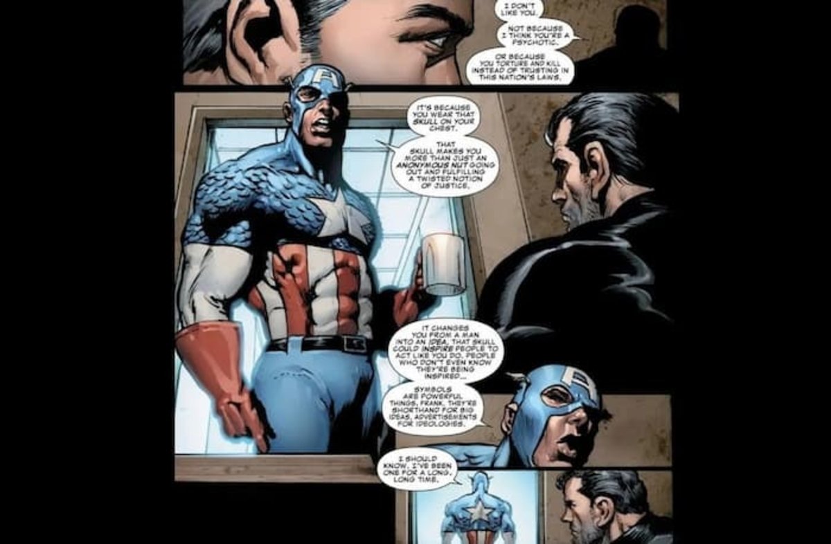 Años atrás, el Capitán América dejó claro que le preocupaba lo que podría inspirar The Punisher en la sociedad