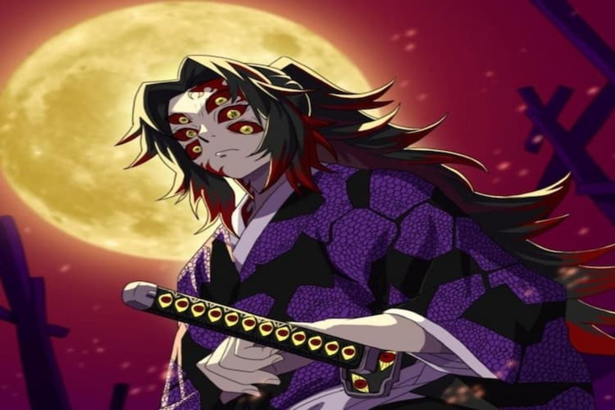 Kokushibo, imagen sacada del manga a color.