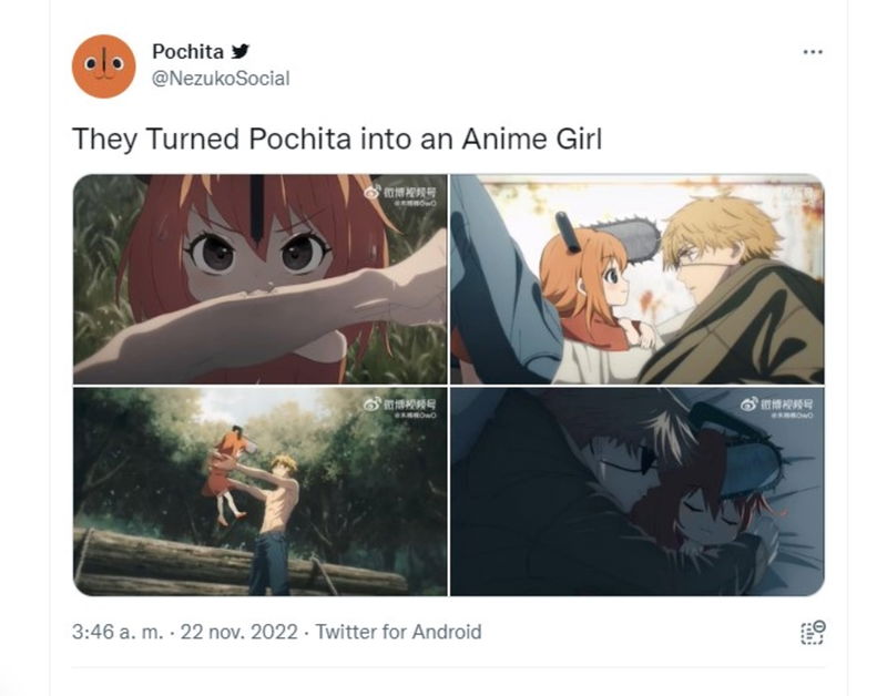 They turn Pochita from Chainsaw Man into an anime girl and she is