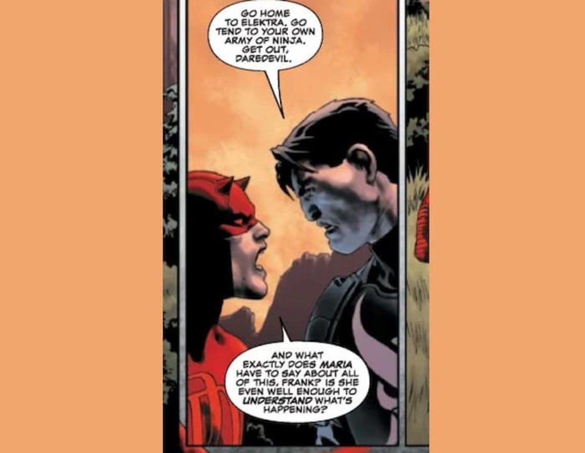 Dardevil y The Punisher discutiendo
