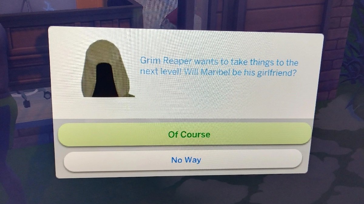 Los Sims 4 romance con la Muerte