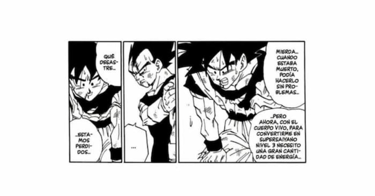 Goku ha confirmado que le cuesta mantener el Super Saiyan 3 estando vivo, a diferencia de cuando estaba muerto que su único limitante era el tiempo en la Tierra