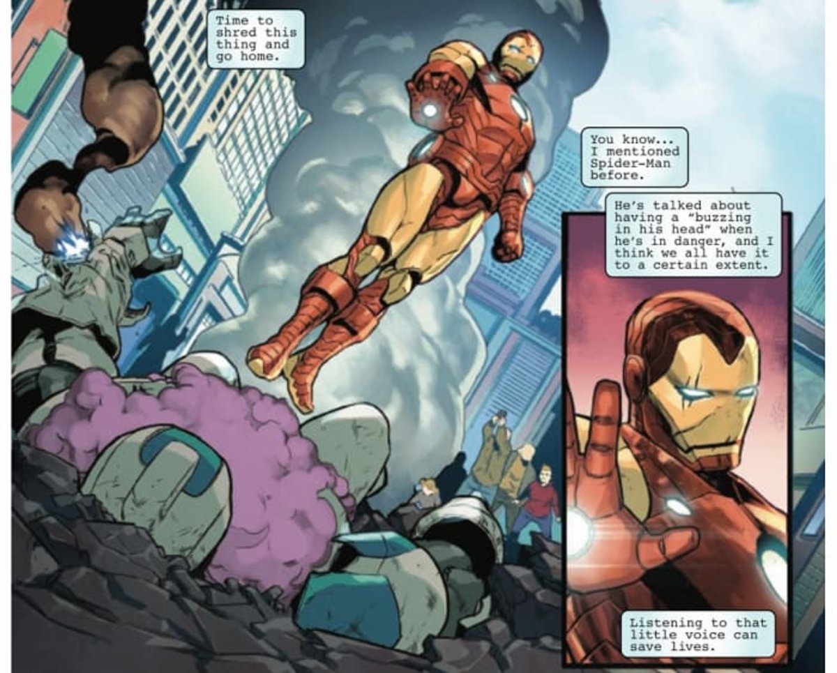 Iron Man hablando acerca del Sentido Arácnido de Spider-Man