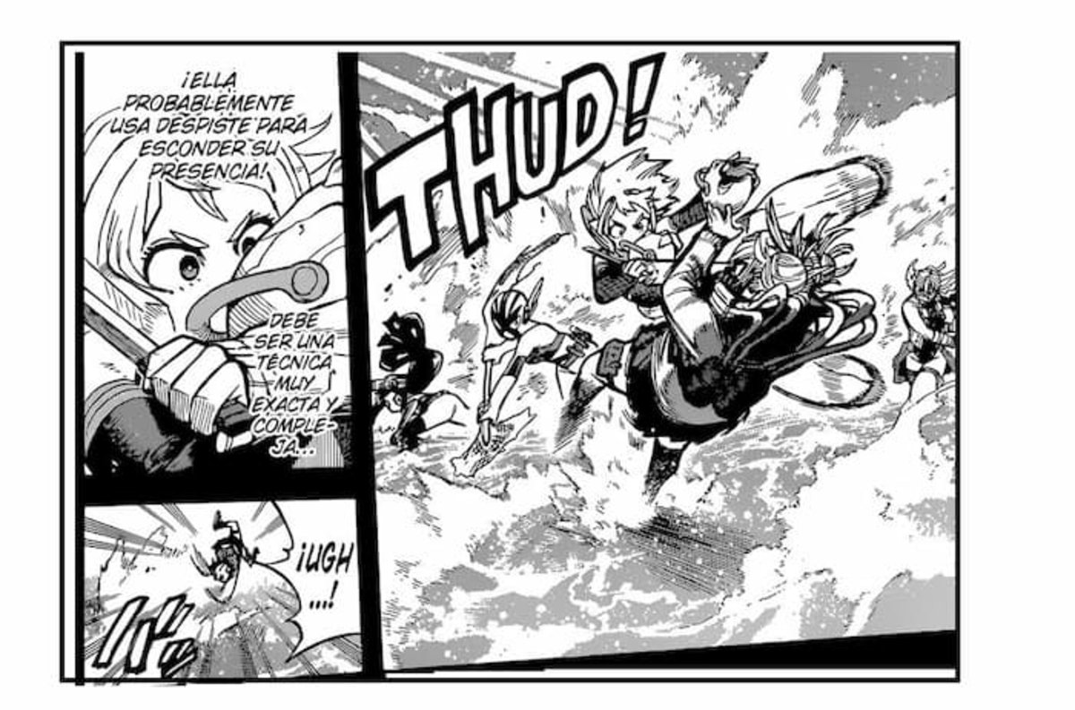 Uraraka y Froppy se encuentran luchando contra Himiko Toga