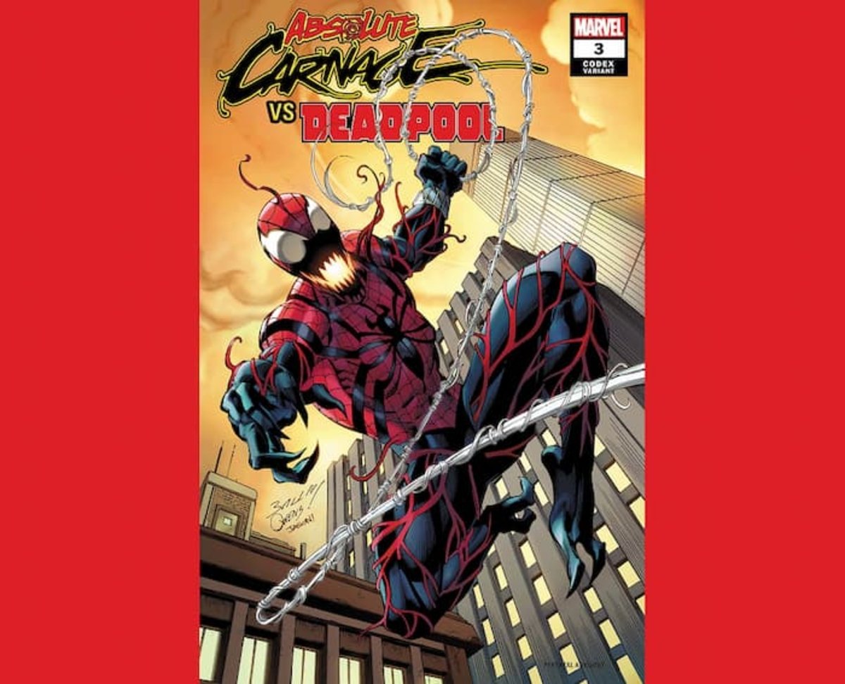 Portada del volumen #3 del cómic Absolute Carnage vs. Deadpool, de Marvel