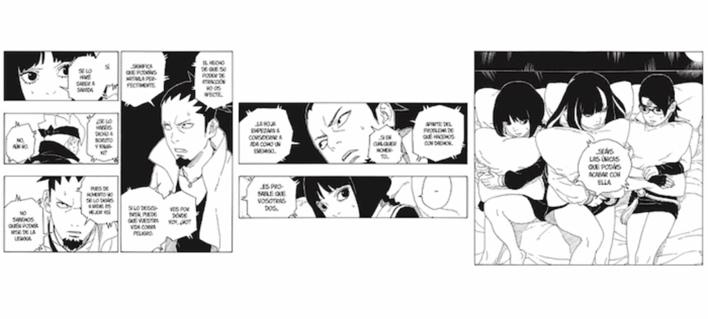 Shikamaru hablando con Sumire a través de telepatía