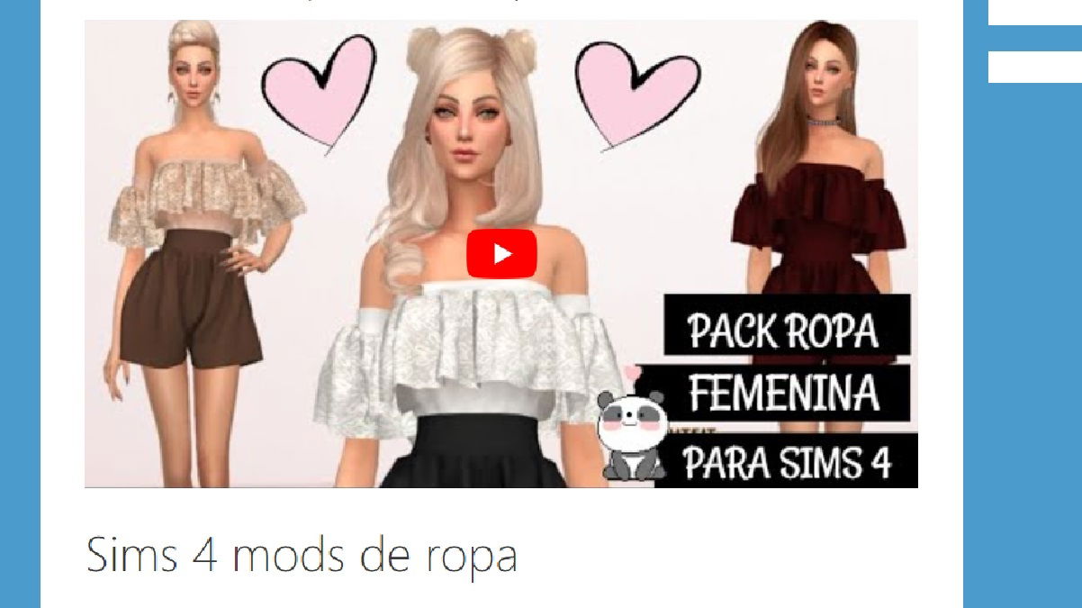 Páginas de mods para Los Sims 4