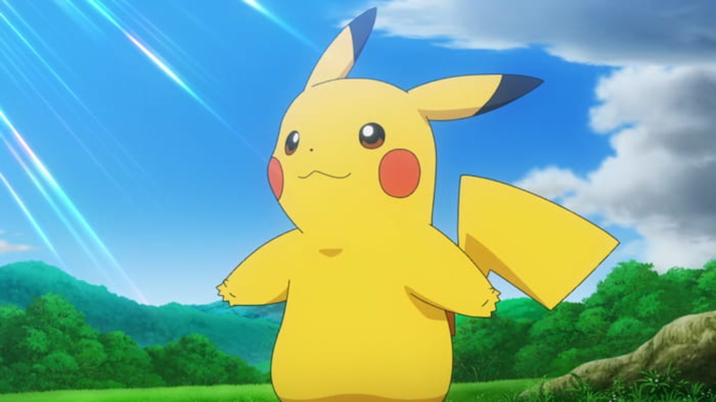 Pikachu es la mascota de la franquicia, así como el inicial de Ash en el anime. Se trata de un Pokémon eléctrico muy fuerte