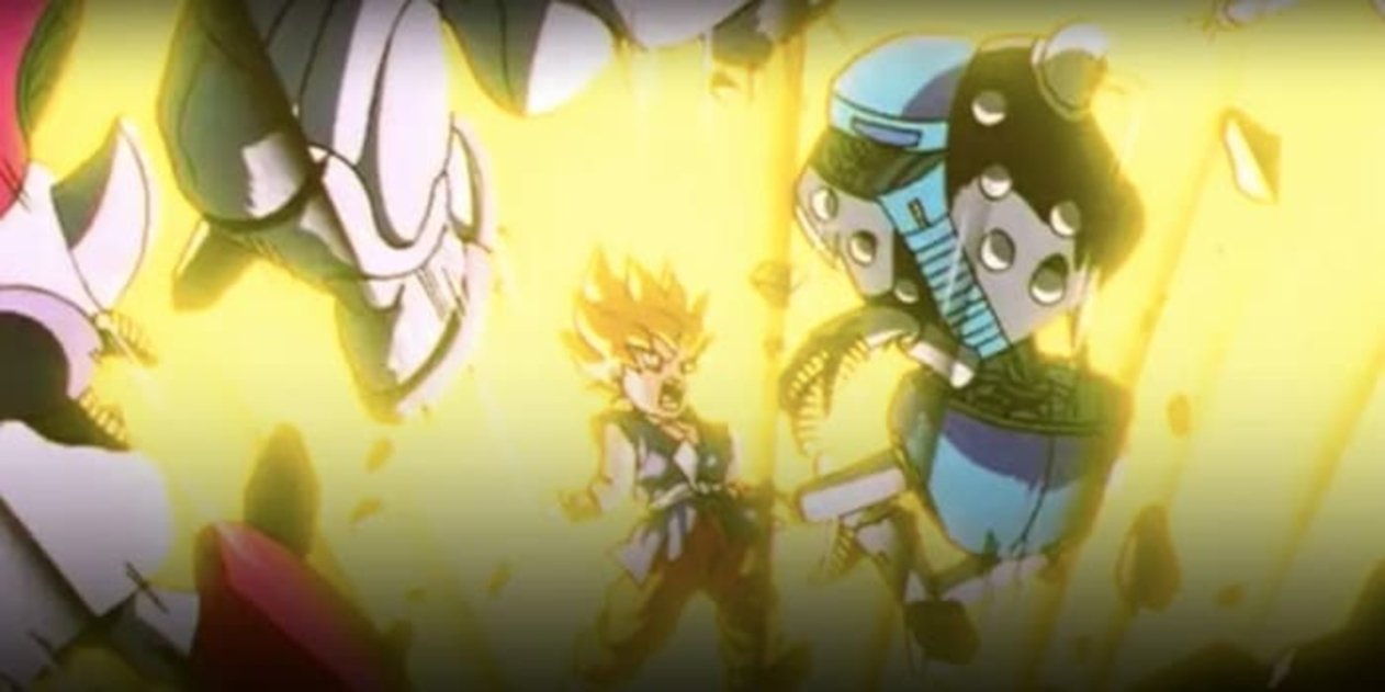 Goku ha aumentado su poder a medida que se desarrolla el combate, derrotando a la Fuerza Sigma que no se esperaba esta hazaña