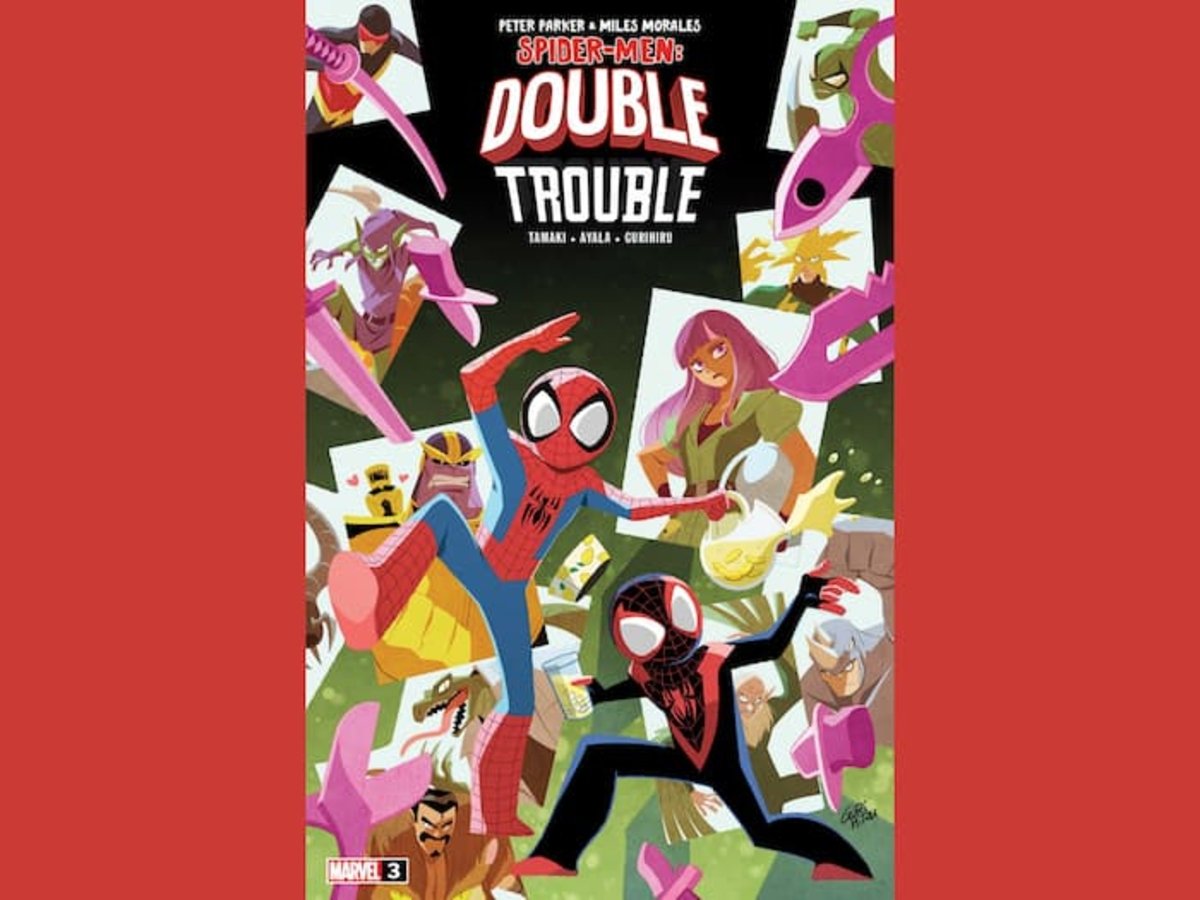 Portada del volumen #3 del cómic Peter Parker & Miles Morales Spider-Men Double Trouble
