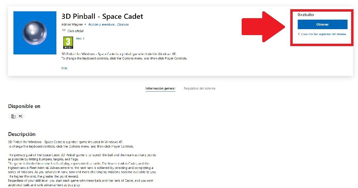 Descargar 3d Pinball Space Cadet