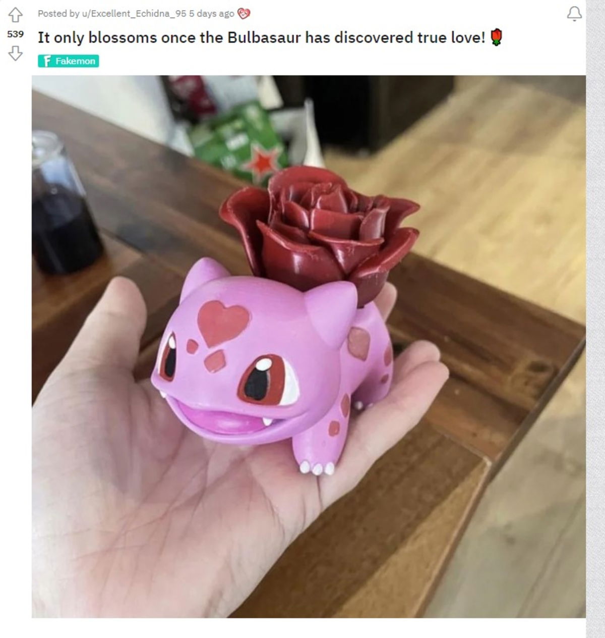 Pokémon Este Bulbasaur de San Valentín es lo mejor que verás hoy