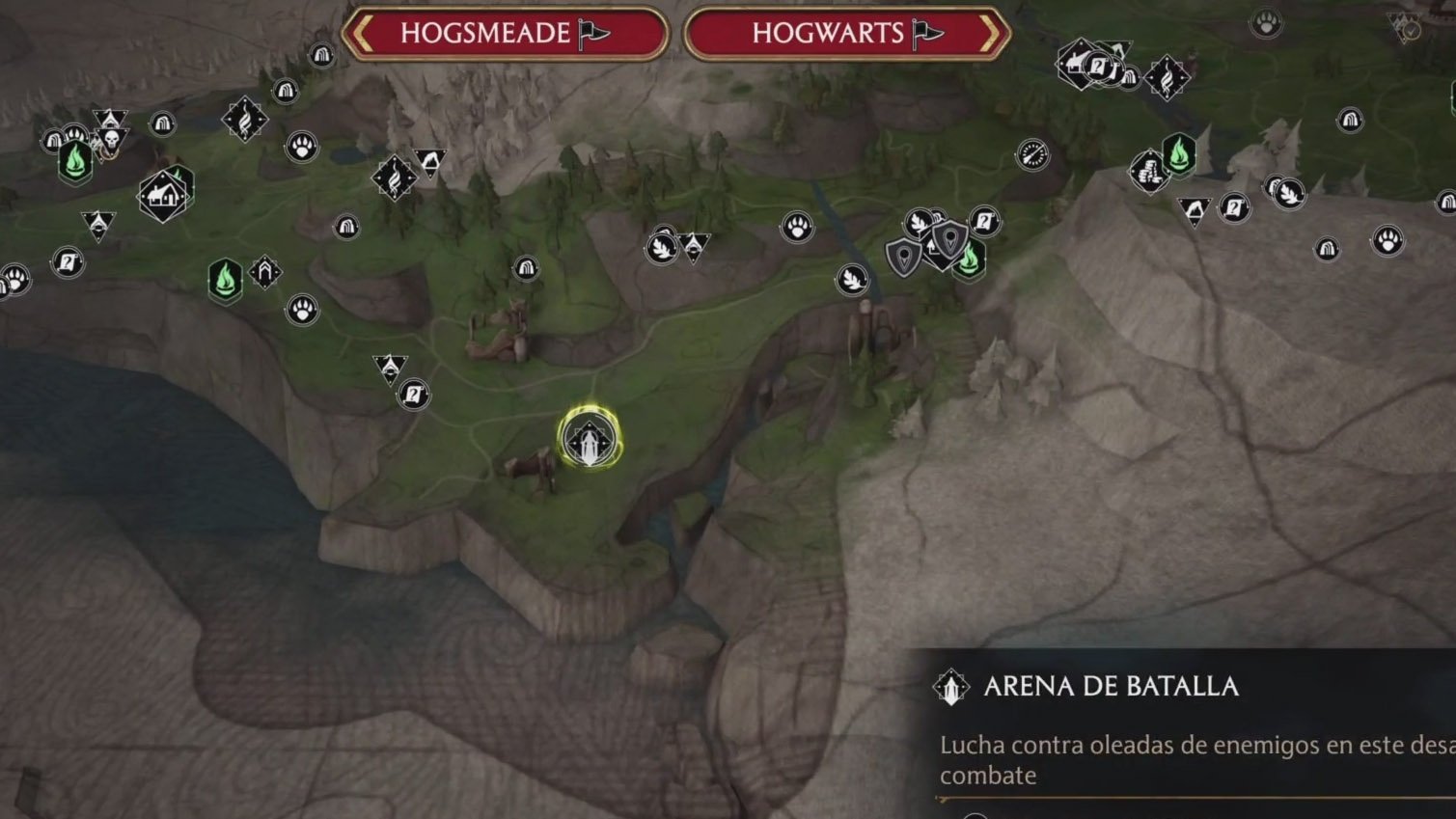 arena de batalla hogwarts legacy